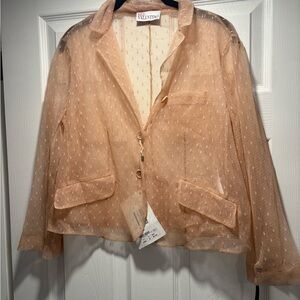 Valentino Women's Tan Sheer Jacket
